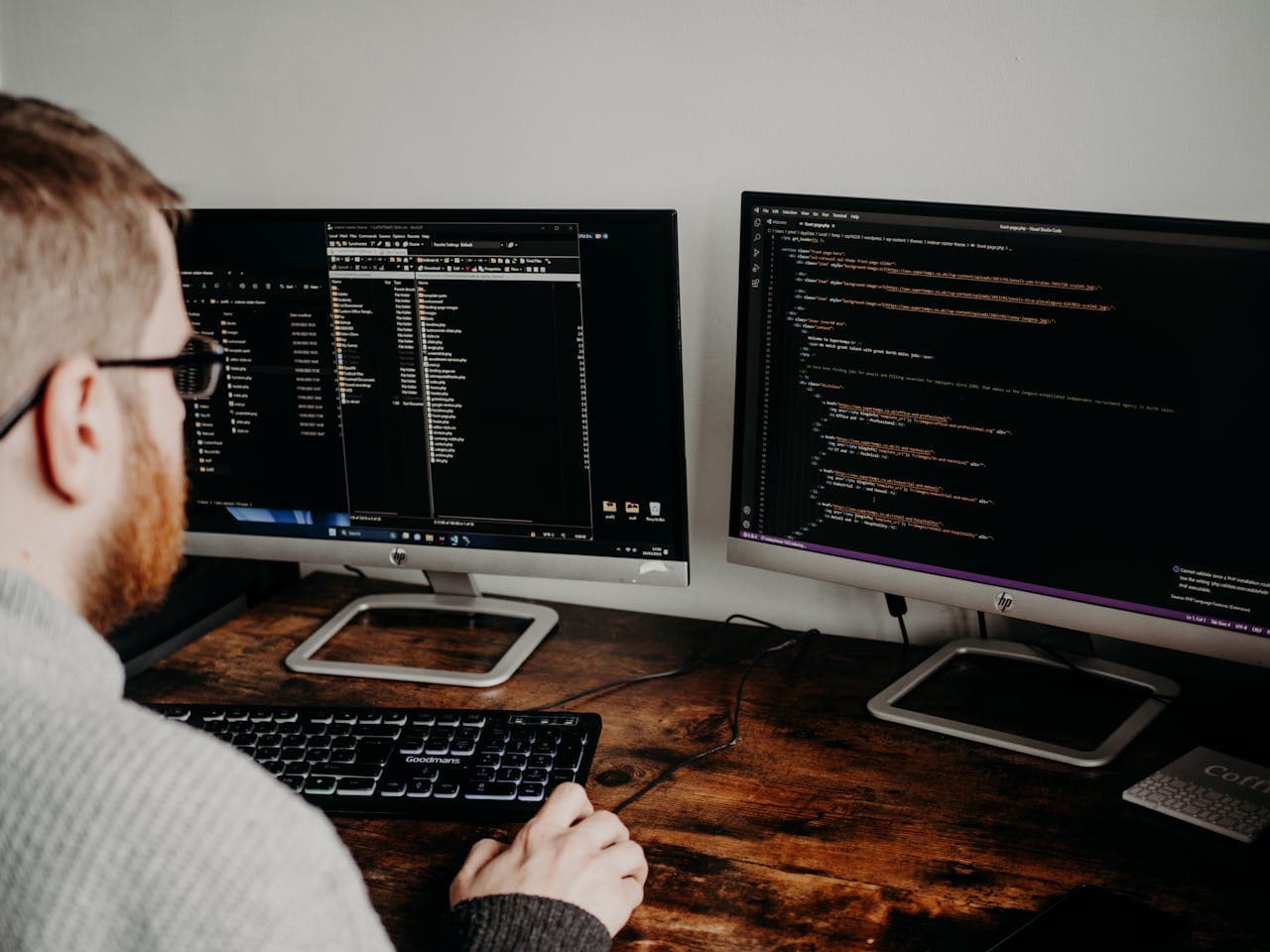 A person developing software